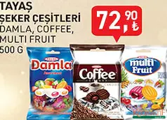 TAYAŞ ŞEKER ÇEŞİTLERİ 500 G - BAYRAM ŞEKERİ/ÇİKOLATASI